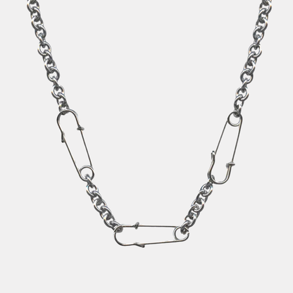 Safety Pin Link Necklace