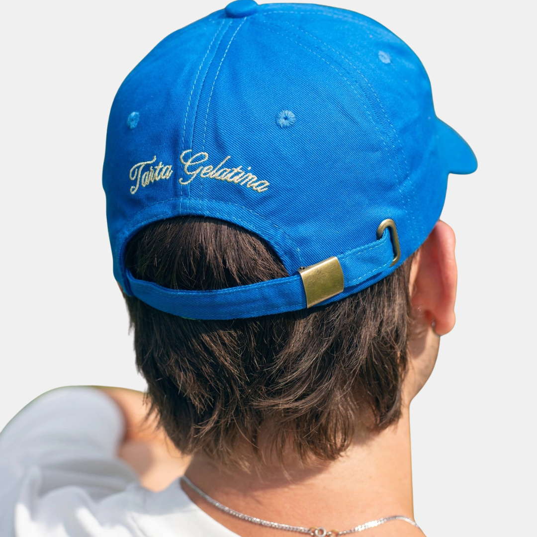Blue Silly Flower Cap