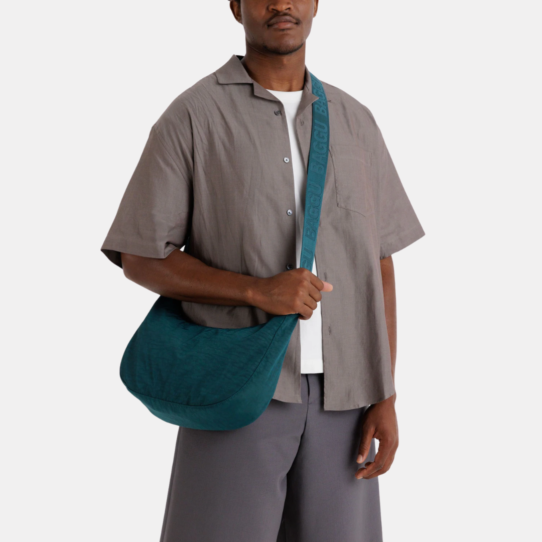 Deep Sea Medium Nylon Crescent Bag