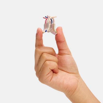 Vanilla Stripe Mini Hair Claw