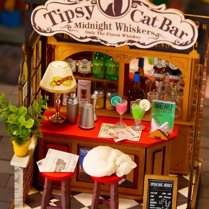 Tipsy Cat Bar DIY Miniature Kit