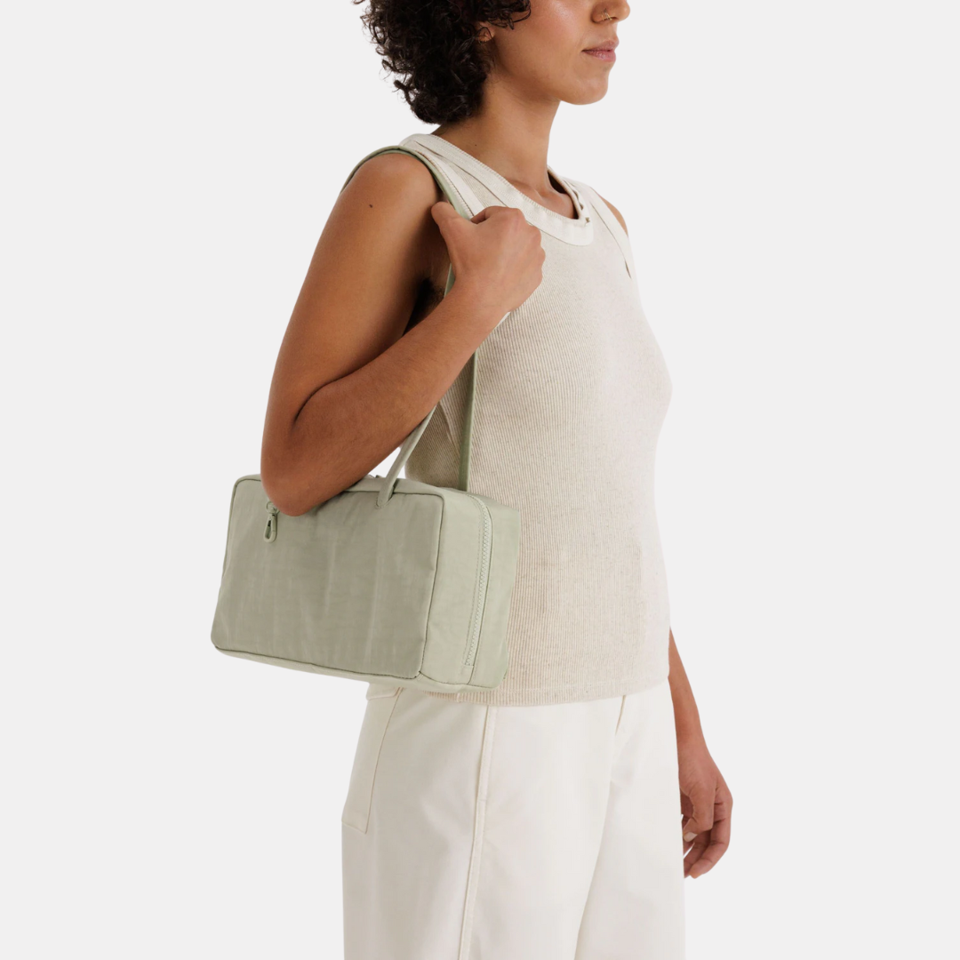 Celadon Small Nylon Bowler Bag