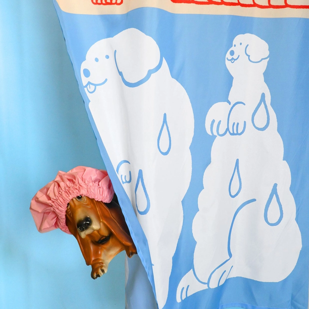 Wet Dogs Shower Curtain