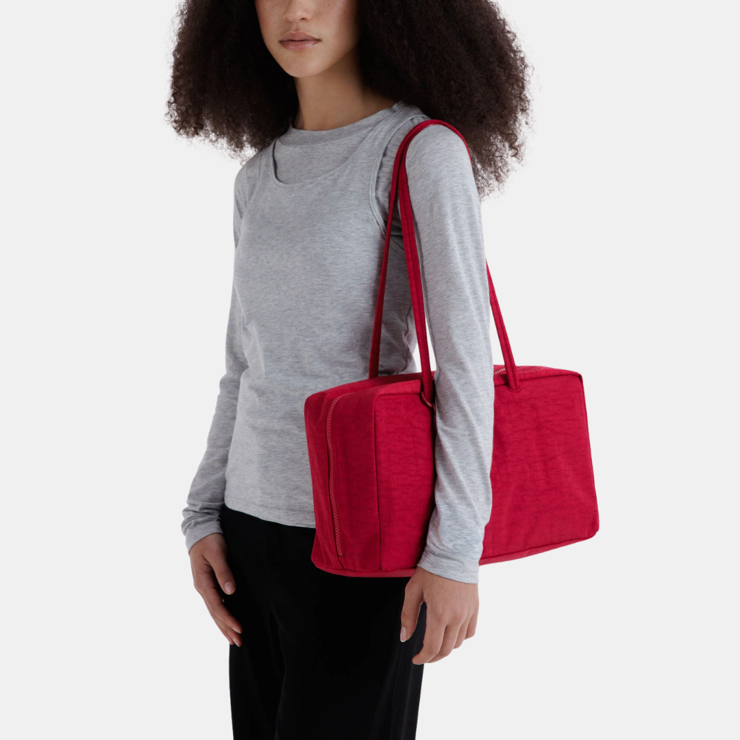 Cherry Medium Nylon Bowler Bag