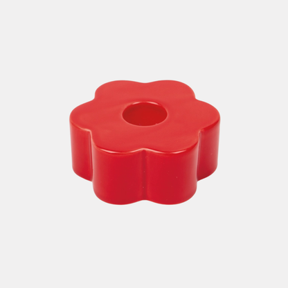 Red Daisy Candle Holder