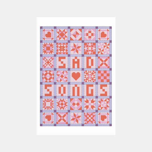 Sad Songs Quilt Print