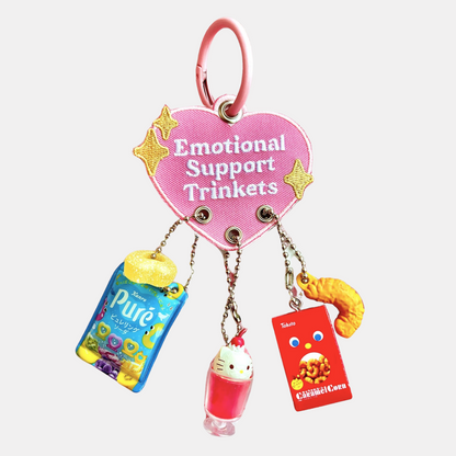 Black Emotional Support Trinkets Keychain