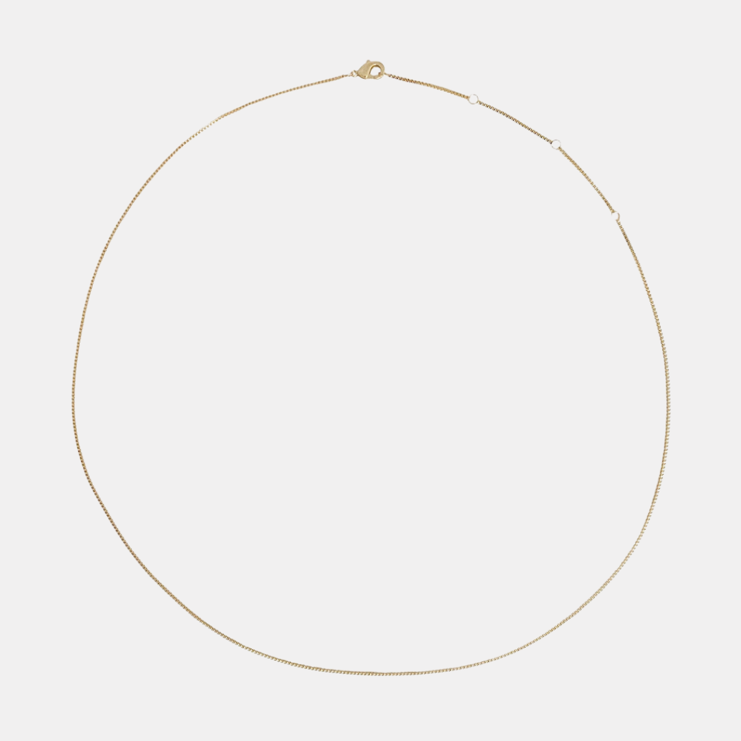 Gold Box Chain Necklace