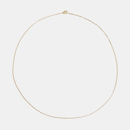 Gold Box Chain Necklace