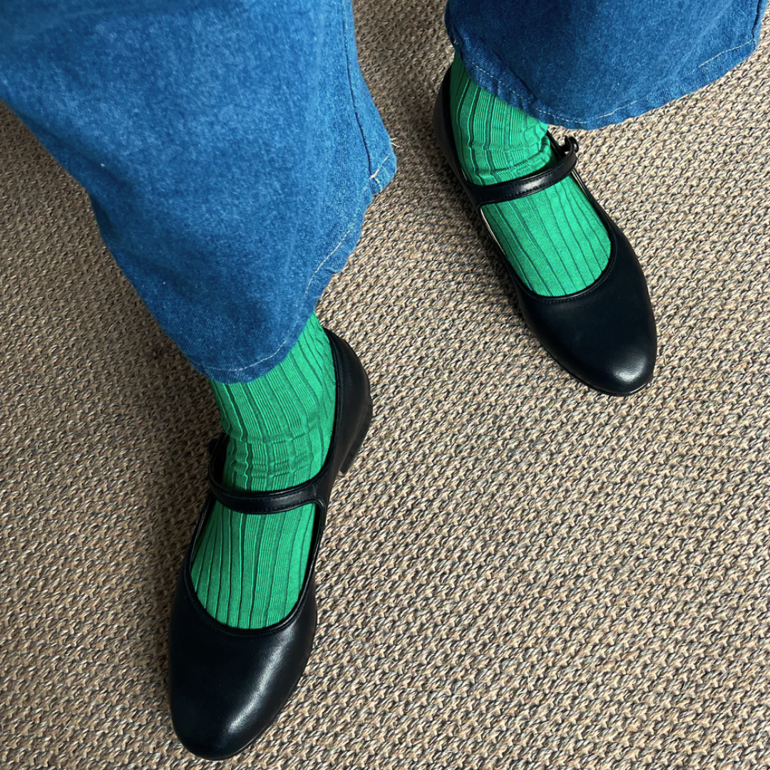 Kelly Green Her Socks