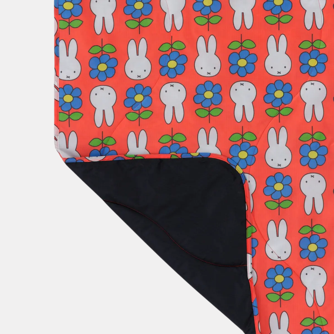 Flower Miffy Puffy Picnic Blanket
