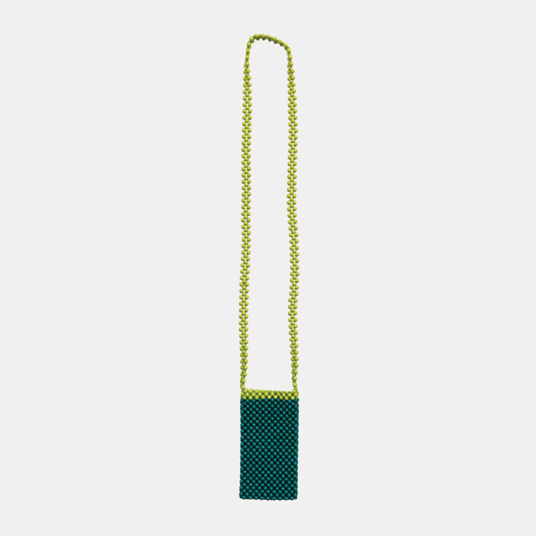 Two-Tone Beaded Crossbody Phone Case