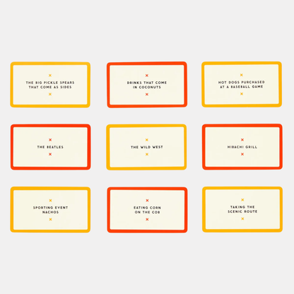 Overrated / Underrated Card Game