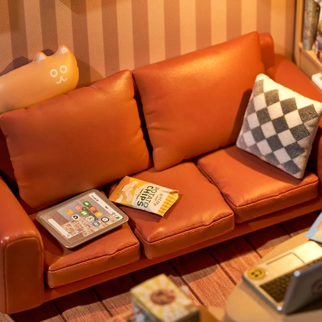 Cozy Living Lounge DIY Miniature Kit