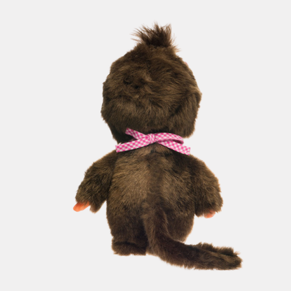 Monchhichi Classic Girl Pink Bib Plushie