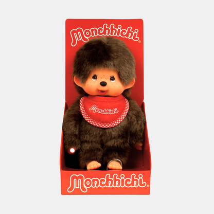 Monchhichi Classic Boy Red Bib Plushie