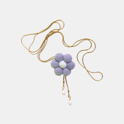 Violet Flower Bolo Tie