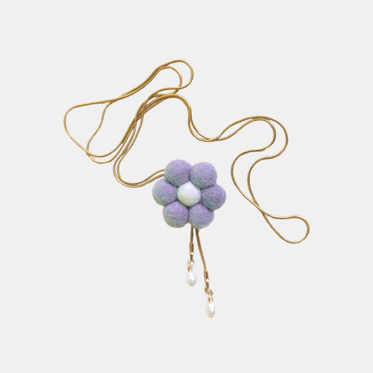 Violet Flower Bolo Tie