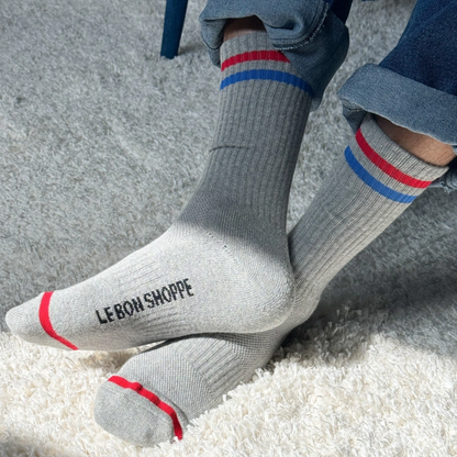 True Grey Extended Boyfriend Socks