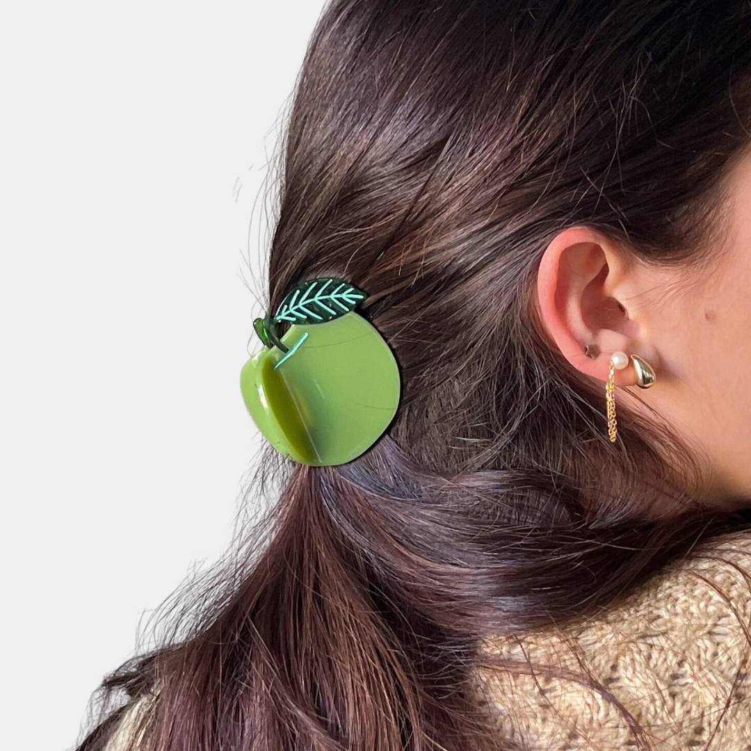 Green Apple Hair Claw
