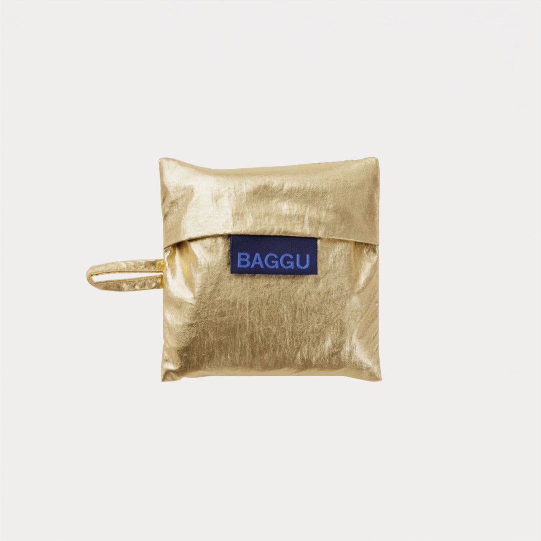 Gold Metallic Polka Dot Baby Baggu