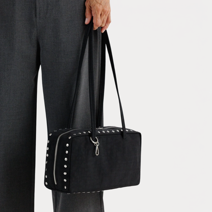 Studs Nylon Bowler Bag
