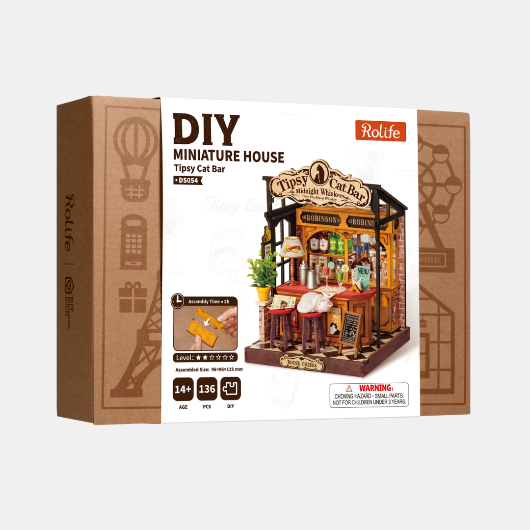 Tipsy Cat Bar DIY Miniature Kit