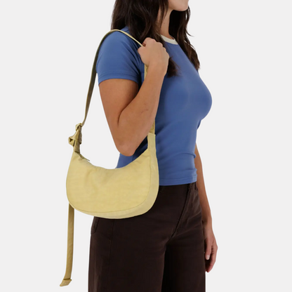 Butter Small Nylon Crescent Bag