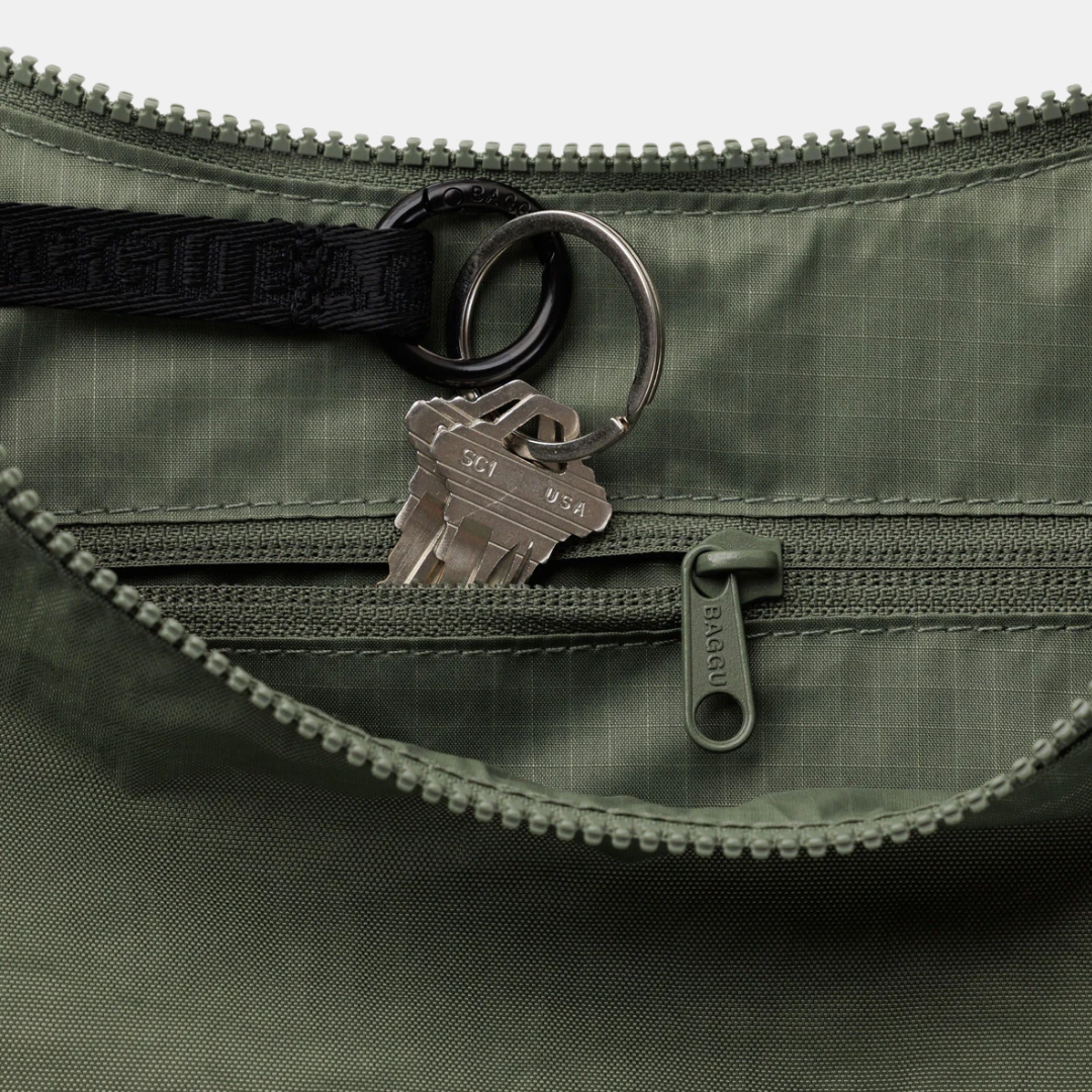 Caper Medium Nylon Crescent Bag