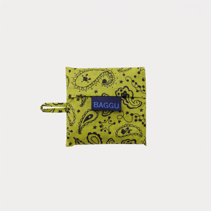 Chartreuse Paisley Baby Baggu