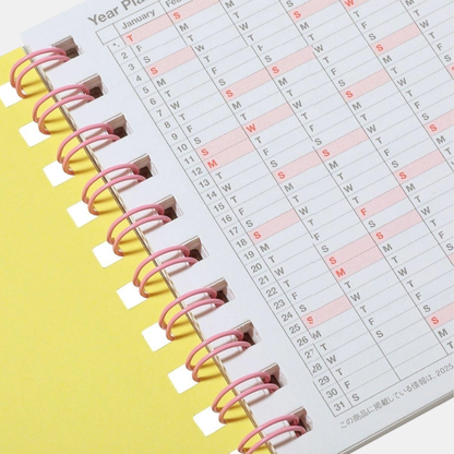 Yellow Mini 2027 Notebook Calendar