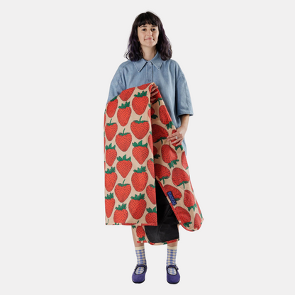 Strawberry Puffy Picnic Blanket