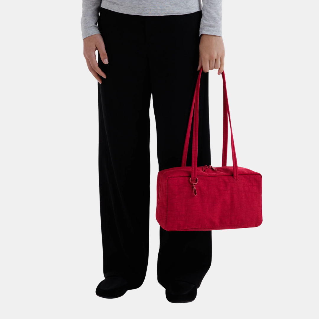 Cherry Nylon Bowler Bag