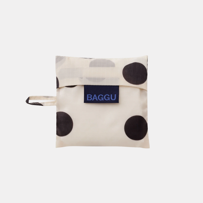 Cream and Black Polka Dot Baby Baggu