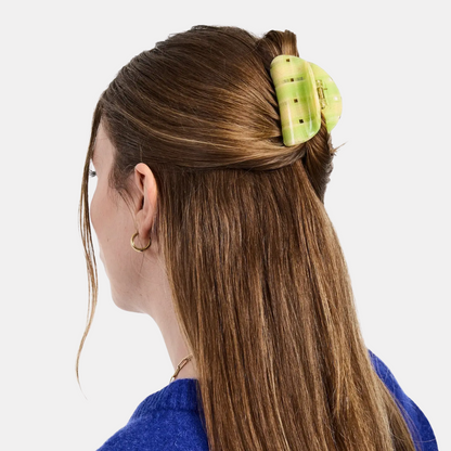 Lime Plaid Juno Hair Claw