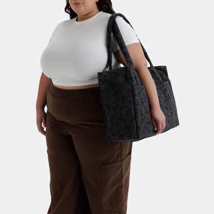 Charcoal Ditsy Floral Cloud Carry-On