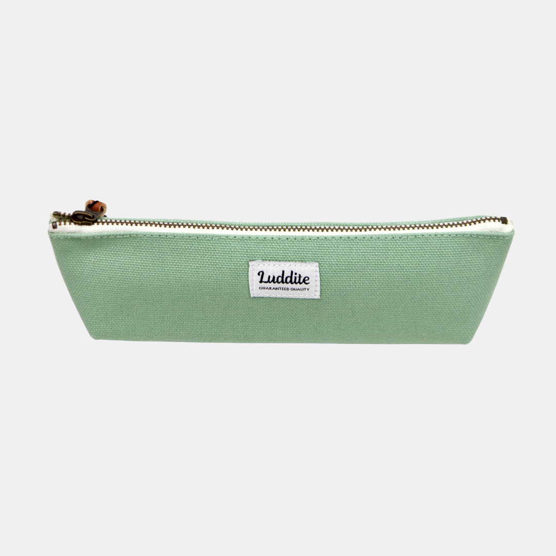 Sage Green Canvas Boat Pen Case
