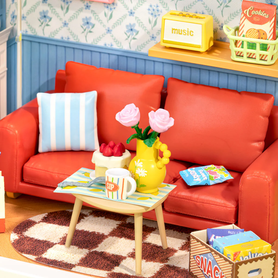 Country Blue Lounge DIY Miniature Kit