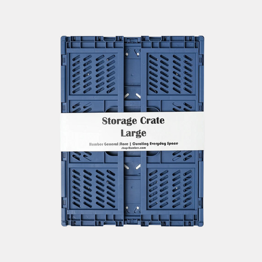 Large Dusty Blue Storage Crate