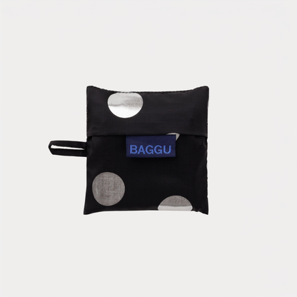 Silver Metallic Polka Dot Baby Baggu