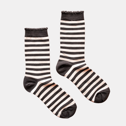 Striped Ruffle Edge Socks
