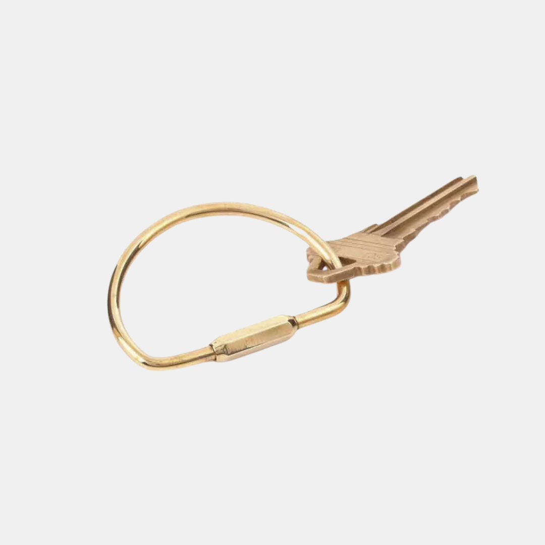 Brass Semi Circle Key Ring