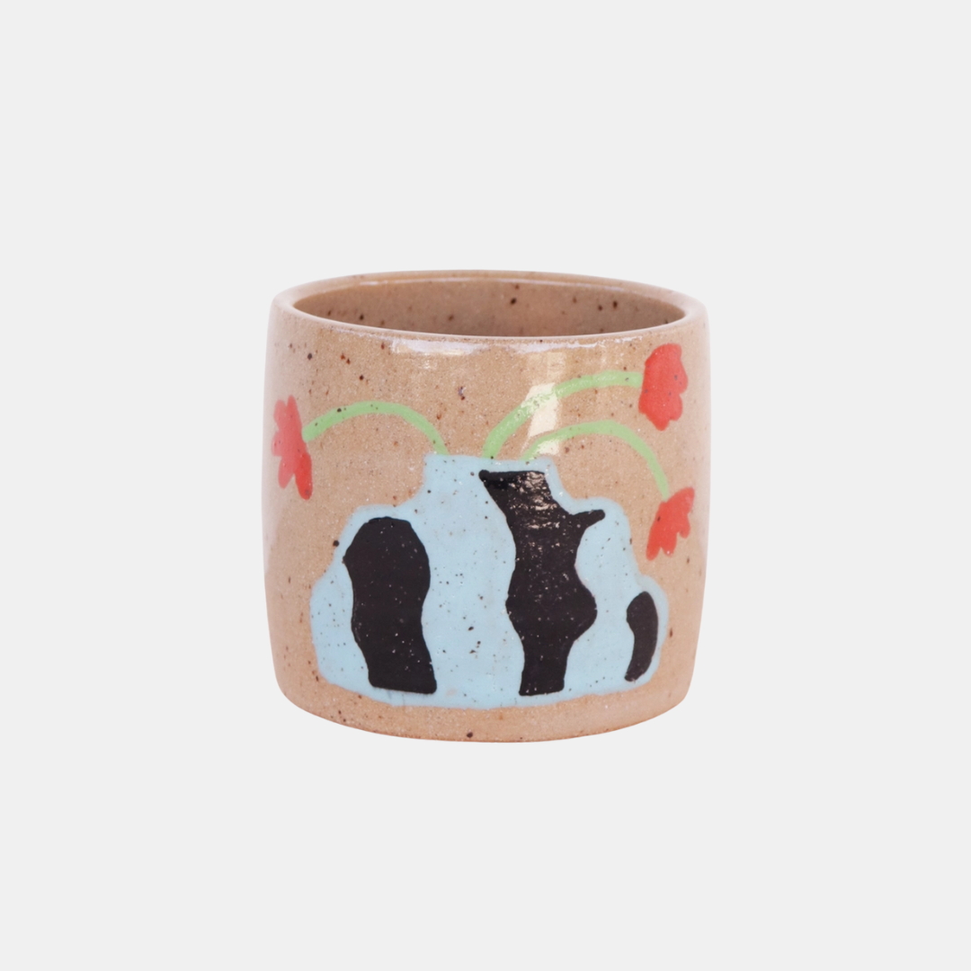 Striped Vase Small Ceramic Plant Pot