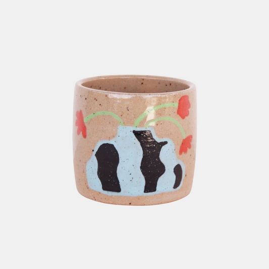 Striped Vase Small Ceramic Plant Pot