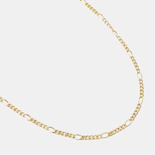 Gold Figaro Chain Choker