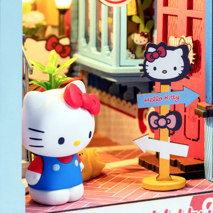 Hello Kitty Town Square Book Nook DIY Miniature Kit