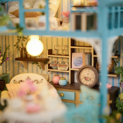 Tea Loft Cottage House DIY Miniature Kit