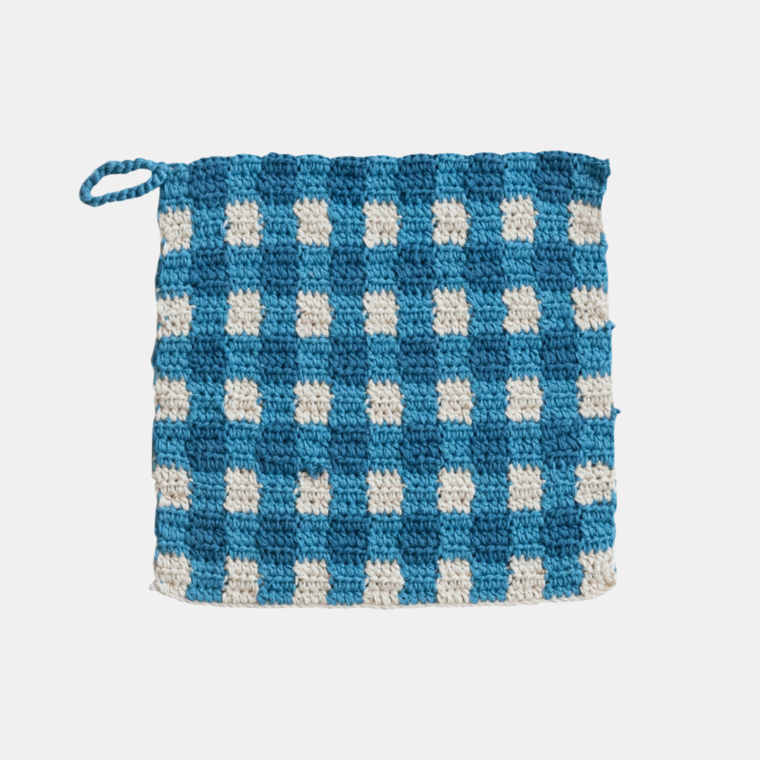 Crochet Checkered Pot Holder