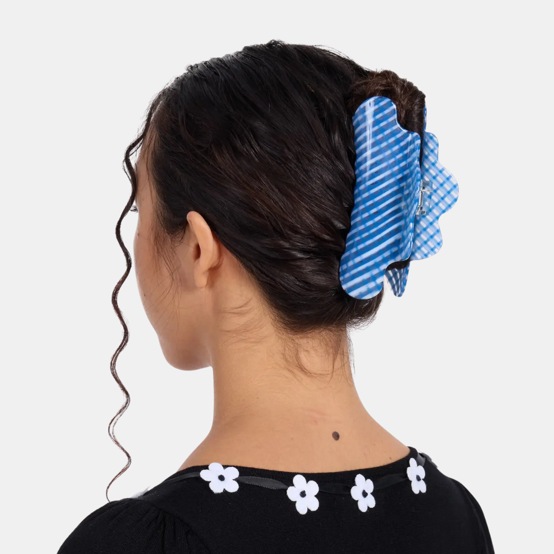 Blue Lattice Nimbus Hair Claw