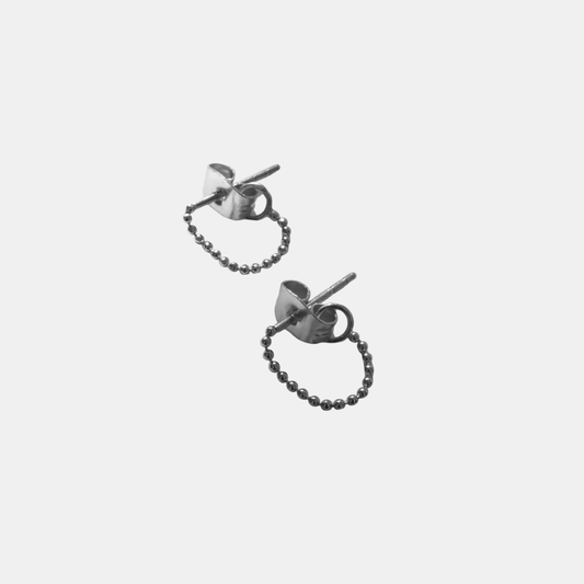 Silver Ball Chain Earrings